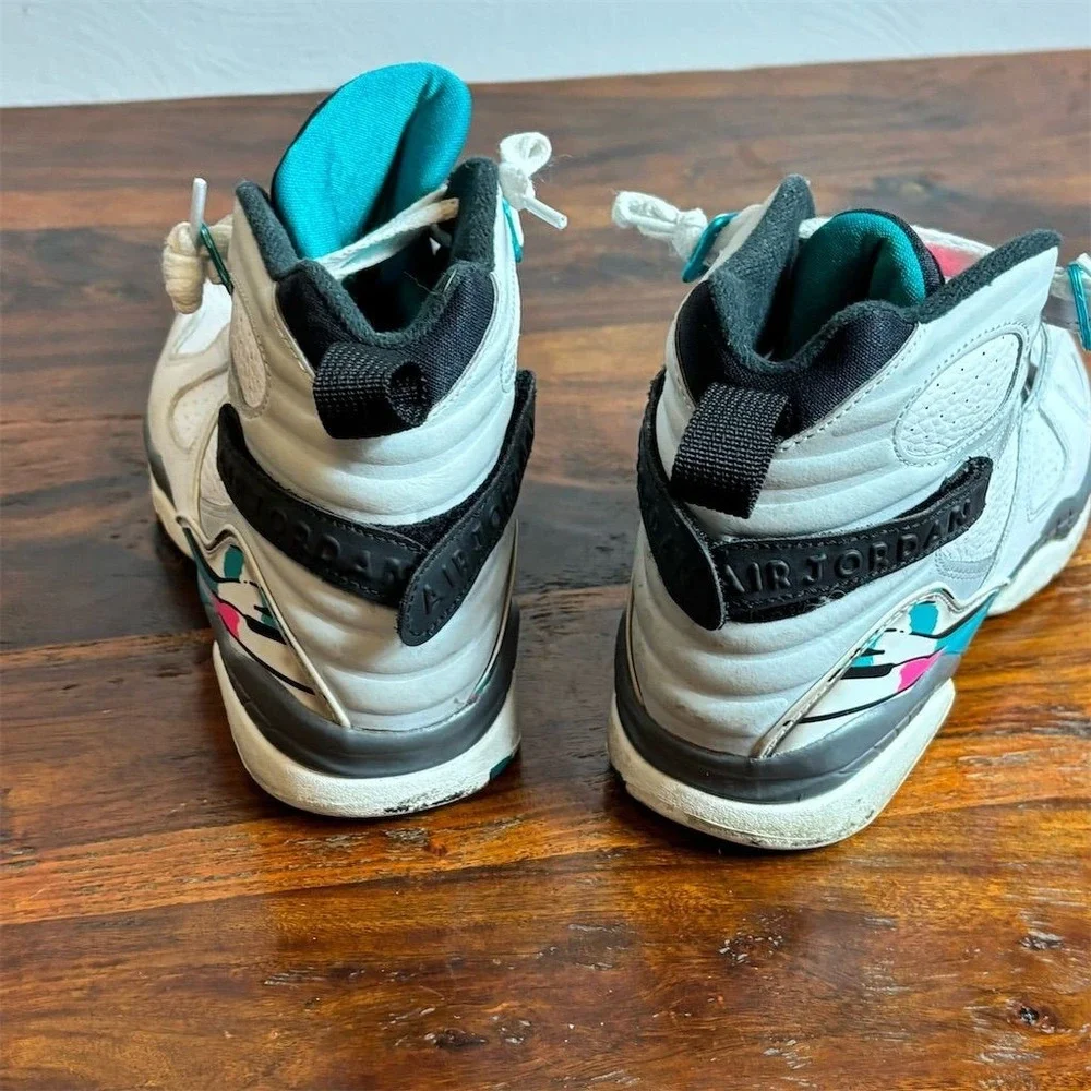 Nike Air Jordan 8 Retro 'South Beach' Kids Sneakers Size 7Y Multicolor‎
